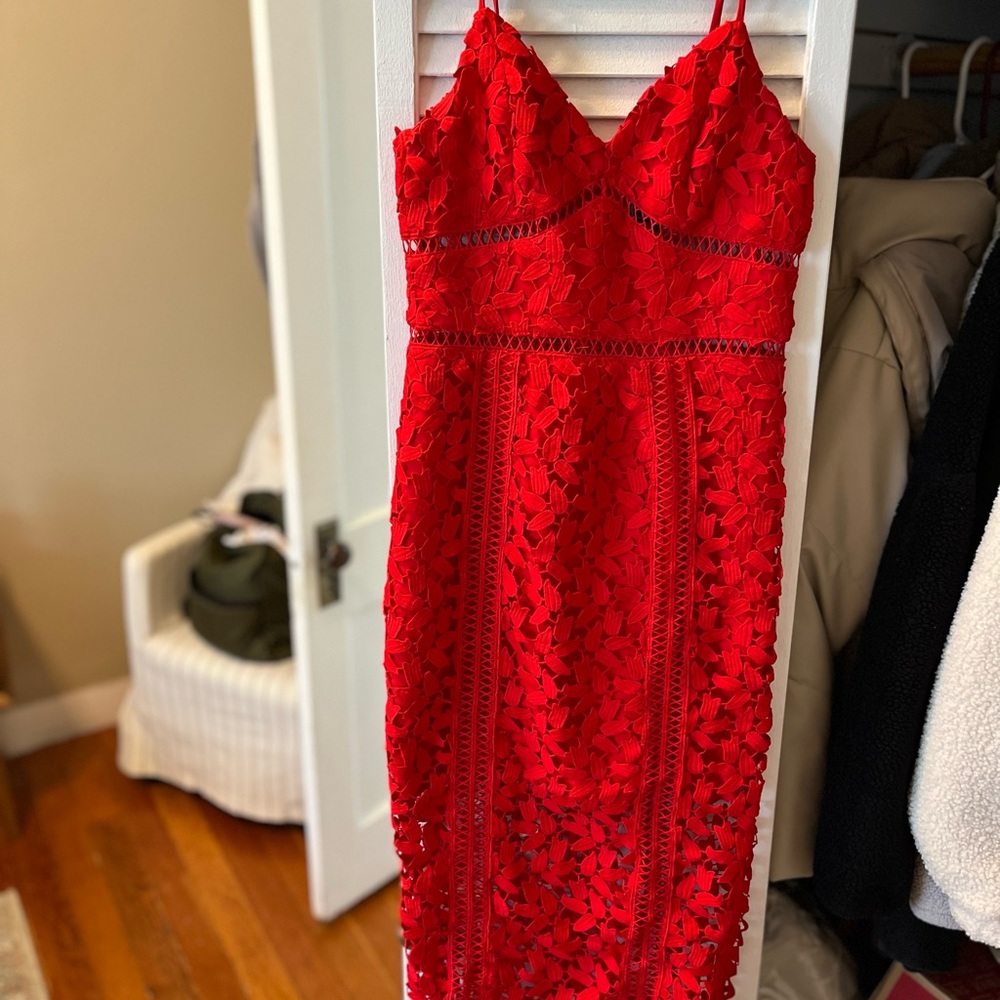 Bardot lace dress